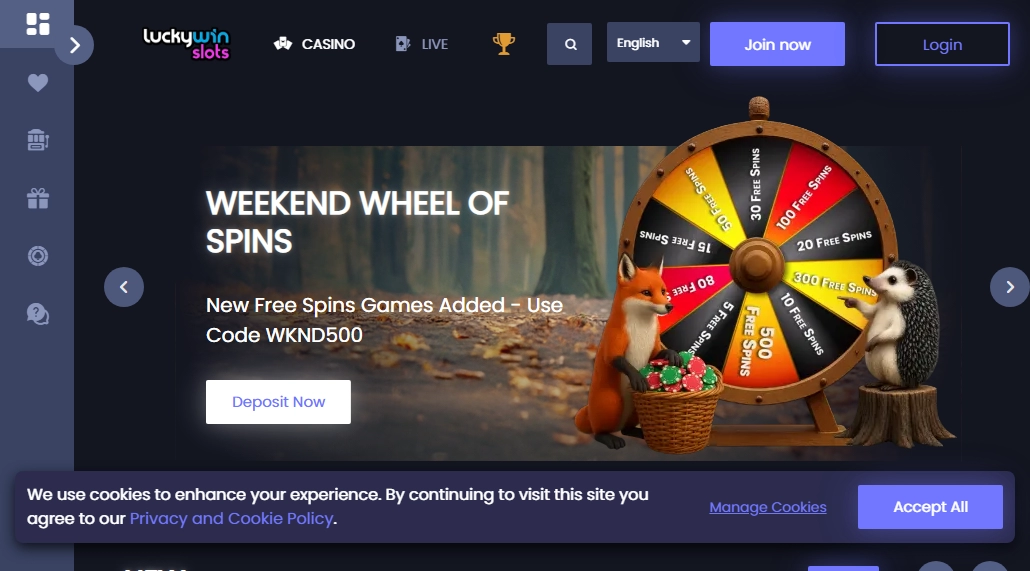 LuckyWinSlots Casino Desktop screenshot